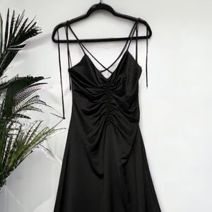 Jason Wu Black Satin Tie Dress
